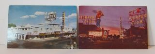 1950s Vintage Postcards Of The Pioneer Club And El Cortez Hotel,  Las Vegas