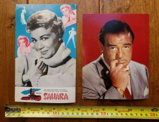 2 Vintage Las Vegas Hotel Sahara Dunes Betty Hutton Lou Costello Large Postcards
