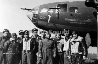 Ww2 Picture Photo 1943 Crew Of B - 17f Flying Fortress Bomber Memphis Belle 1791