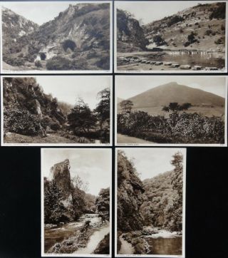 Derbyshire: Set Of Six Dovedale Old Postcard (all Images Shown)