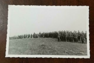 Ww2 Wwii German Army Military Large Group Photo Portrait Photograph Postcard