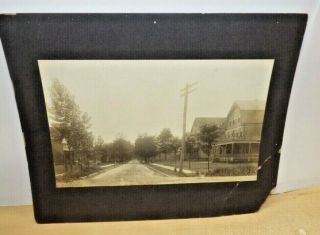 Antique 1900 Cabinet Card Photo Cambridge Springs Pa Street View Kearney Avenue