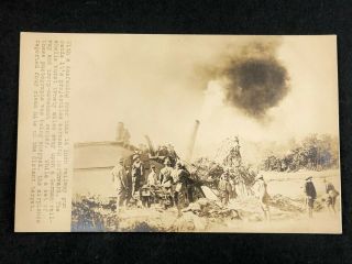 Ww1 14 Inch Railroad Gun Us Army Artillery Signal Corps Photo Rppc Postcard