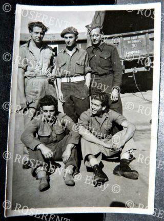 Ww2 Europe - Soldiers At The Back Of A Army Canvas Tilt Truck - Photo 9 By 6cm