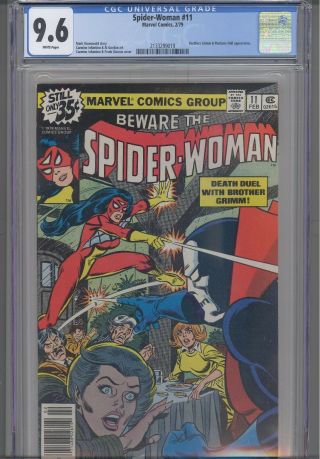 Spider Woman 11 Cgc 9.  6 1979 Marvel Brothers Grim & Madame Doll App:new Frame