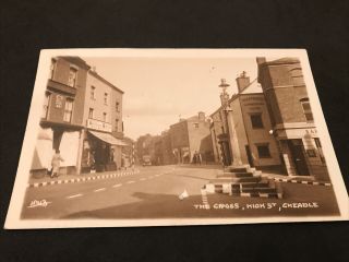 Old Staffordshire Postcard Cheadle.  The Cross High Street (richards Strensall)