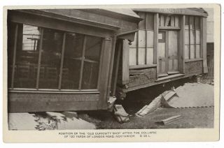 Cheshire Northwich Old Curiosity Shop After Collapse Real Photo Vintage Pc 3.  11