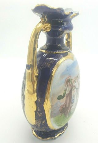 Antique Empire Stoke on Trent England Vase Cobalt Blue 1896 - 1912 2