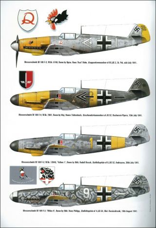 Ww2 German Luftwaffe Messerschmitt Bf 109 Model Variation Picture Poster