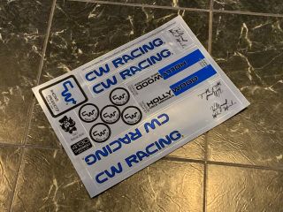 Nos Rare Cw Racing Hollywood Series Decal Sticker Kit Vintage Old School Bmx