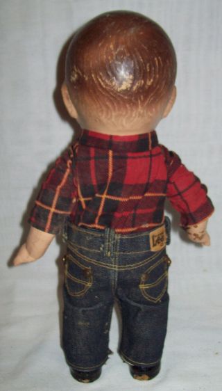 Vintage Buddy Lee Doll in Cowboy Outfit - Clothes No Hat,  Belt or Scarf 2