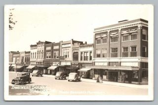 Main Street Sullivan Indiana Rppc Vintage Photo Postcard 1940s