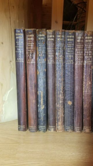 1910 - 11 The Encyclopedia Britannica 11th Edition Leather Softcover Cambridge Uni 3