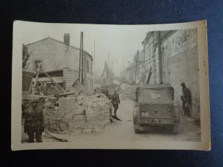 German.  Ww2.  Photo Wehrmacht Street Battle France - : -.
