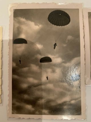 Ww2 German FallschirmjÄger Photograph In Training