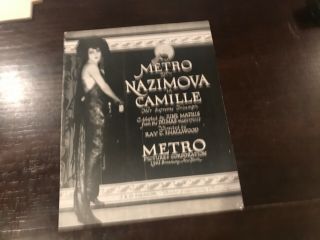 Vintage Hollywood Photo.  1921 Nazimova In Camille.  Rare.  10 X 8.