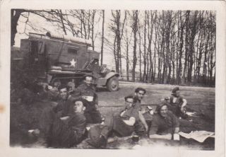 British Army Ww2,  American Truck.  Orig Photo.