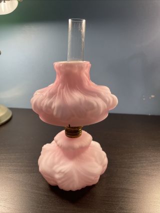 Vintage L.  G.  Wright Gone With The Wind (gwtw) Mini Lamp - Pink