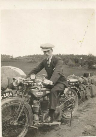 Ww1 Motorcycle Motorbike World War One Bsa Old Vintage Photo Photograph