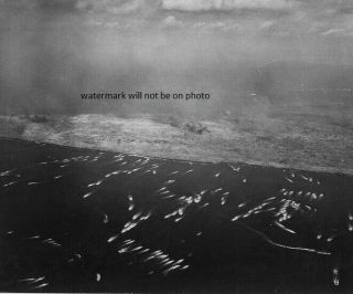 Us Landing Craft Bring Invading Marines To Iwo Jima 8x10 Wwii Ww2 Photo 403