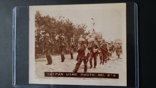 Ww11 United States Marine Corps Usmc Photgraph Saipan Marines Marching Bx Pc 52