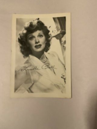 Rare Vintage Lucille Ball Signed Autographed Photo B&w Image 5x31/2 I Love Lucy