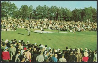 Augusta National Masters 18th Hole Vintage Late 1950s Early 1960s Postcard Nrmt