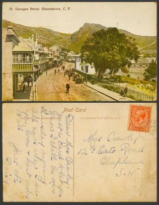South Africa 1928 Old Colour Postcard Simonstown,  St.  George 