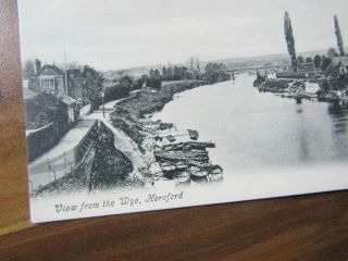 Old postcard - View from the Wye - Hereford 2