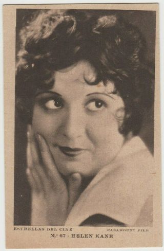 Helen Kane Vintage 1930s Estrellas Del Cine Postcard From Spain 67 E5