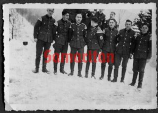 C6 Ww2 German Wehrmacht Photograph Of Rad Soldiers In Field Uniform