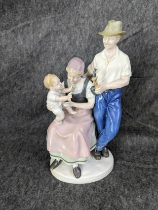 Vintage German Porcelain Figurine Grafenthal By Carl Scheidig German Family