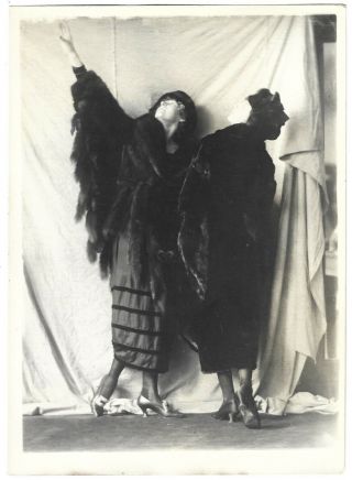 Fur - Wrapped Flappers Vintage 1920s Charles Sheldon Art Deco Fashion Photograph