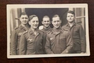 Ww2 Wwii German Luftwaffe Military Soldiers Group Photo Photograp