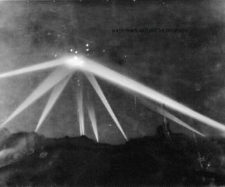The Battle Of Los Angeles Great La Air - Raid Ufo Sighting 8 " X 10 " Wwii Ww2 Photo