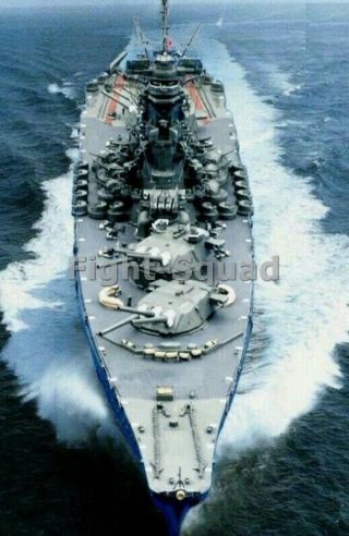 Ww2 Picture Photo Japanese Yamato Battleship At Sea 3359