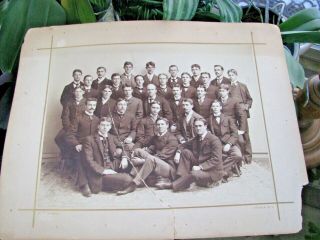 Antique Photo Of Group Of Young Men In Ithaca,  Ny - Each Fellow Is Named On Back