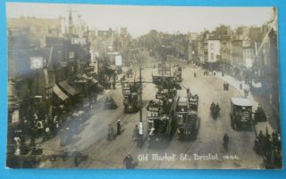 York Publishing Rp Postcard C.  1915 Old Market Street Bristol