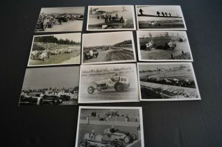 Early Auto Racing Photo Group Of Nine 1920 