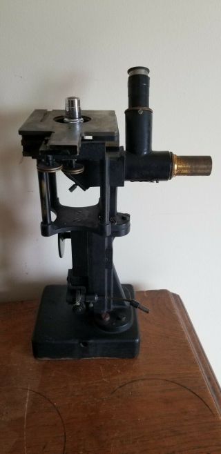 Vintage Bausch & Lomb Brass Microscope W/ Locking Wood Case Extra Lenses - Rare