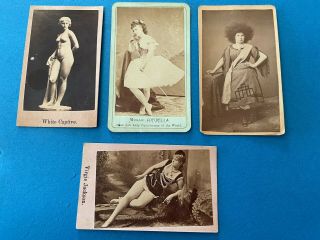 Boudoir Cabinet Cards,  Victorian Era - Set Of 4