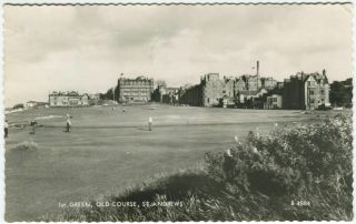 1st Green,  Old Golf Course,  St.  Andrews - Fife Postcard (p4504)