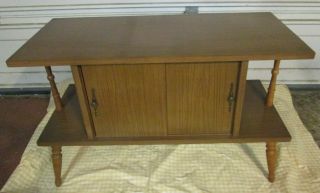 Record Player Storage Cabinet,  Media Console,  Turntable Stand Wood Mcm Vintage