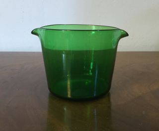 Antique Georgian Crystal Green Blown Glass Wine Rinser 19th C.  Polished Pontil