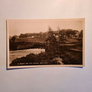 A Weir On The Lagan - Old Postcard