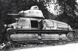 Ww2 Photo Abandoned French Tank German Invasion 1940 Wwii Ww2 World War Two