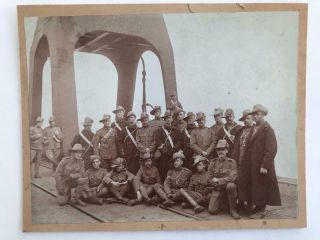 1900s Military Photograph Group Of Soldiers Boer War South Africa