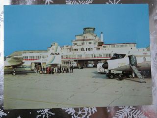 Vintage C1970s? Jersey Airport Passengers Boarding Buia Real Photo Postcard
