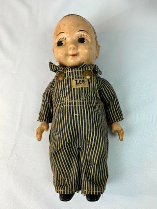Vintage Buddy Lee Doll Union Made Denim Overalls