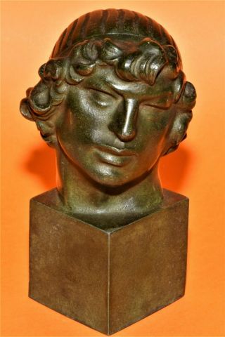 Jens Jacob Bregnø.  Denmark.  Small Bust In Metal.  Early To Mid 1900s.